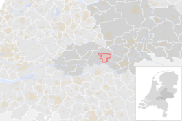 Locatie van de gemeente Druten (gemeentegrenzen CBS 2016)
