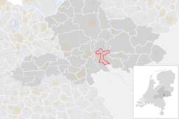 Locatie van de gemeente Zevenaar (gemeentegrenzen CBS 2016)
