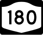 New York State Route 180 Markierung