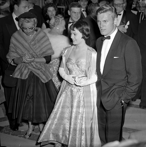 Hunter with Natalie Wood at the 28th Academy Awards in 1956