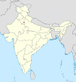 National Capital Territory of Delhi in India (claimed and disputed hatched)
