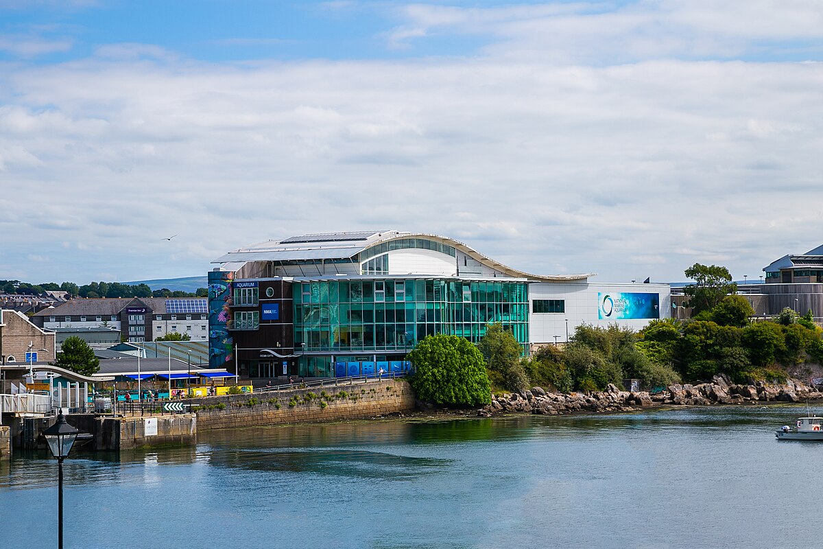 National aquarium. National Marine Aquarium. Аквариум здание.