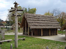 Reconstruction of Neolithic house in Tuzla, Bosnia and Herzegovina Neolithic house.JPG