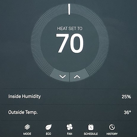 The Nest Web Portal allows users to remotely change the temperature, create a schedule, and view past energy usage.