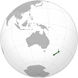 Location of New Zealand