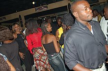 Young people mingle at the Boite 2005 nightclub in Niamey city centre, 2005. Niamey Boite 2005 nightclub.jpg