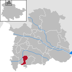 Läget för kommunen Niedergebra i Landkreis Nordhausen