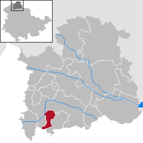Poziția Niedergebra pe harta districtului Nordhausen