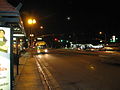 Route 64 bus stop on Magnolia & Bolsa Avenue in Westminster at night