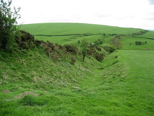 Offa's Dyke near Clun in Shropshire