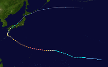 Track of Tropical Storm/Super Typhoon Oliwa Oliwa 1997 track.png