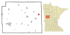 Otter Tail County Minnesota Incorporated and Unincorporated areas Bluffton Highlighted.svg