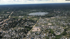 Foto aérea tirada em 24 de março de 2021