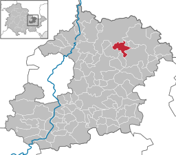Läget för kommunen Petersberg i Saale-Holzland-Kreis