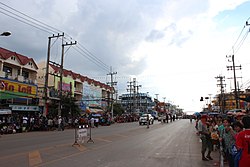 Main street at Phang Khon village