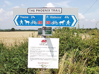 Phoenix Trail signpost in Towersey Phoenix Trail.jpg