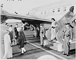 Nehru being received at the Washinton National Airport by the President Harry S. Truman, 11 October 1949