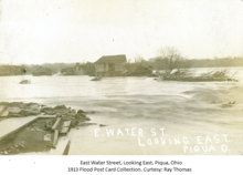 Piqua Flood 1913 East Water Street; Ray Thomas.png