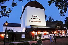 Opening Night at the Bucks County Playhouse July 2012 Playhouseatdusk.jpg