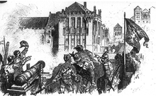 Polish artillery during siege of the castle in 1410 (modern era drawing) Polish artillery during siege of Malbork in 1410.PNG