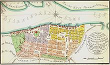 A grid plan from 1799 of Pori by Isaac Tillberg