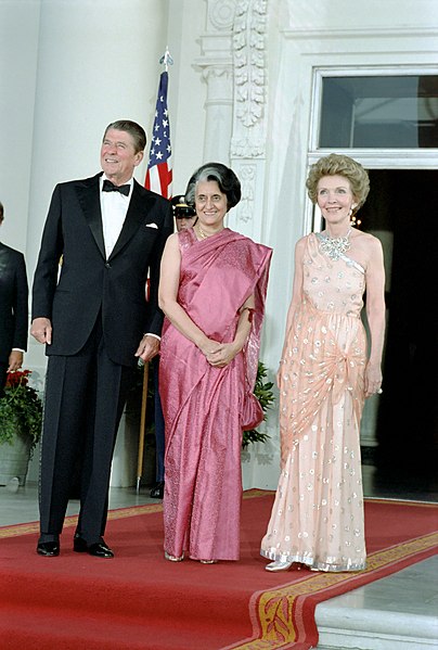 File:President Ronald Reagan, Nancy Reagan, and Prime Minister Indira Gandhi of India.jpg