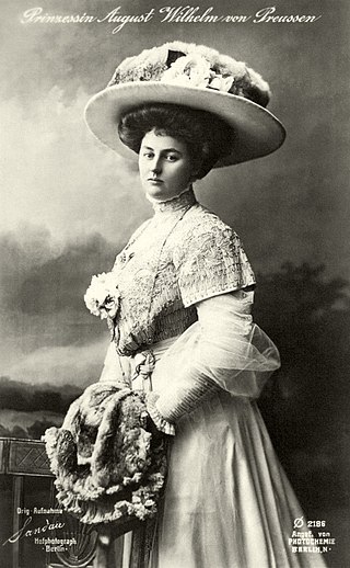 <span class="mw-page-title-main">Princess Alexandra Victoria of Schleswig-Holstein-Sonderburg-Glücksburg</span> Princess August Wilhelm of Prussia