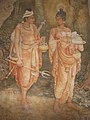 艾瑪瑪菈公主和丹塔王子的壁畫。據傳艾瑪瑪菈公主將佛牙舍利藏在髮髻中帶到斯里蘭卡。