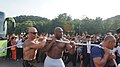 Pro-wrestlers including The Beast entertain a crowd of North Koreans (15891266429).jpg