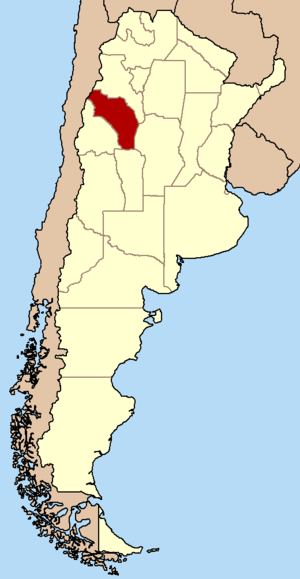 Правінцыя Ла-Рыёха, Аргенціна на карце