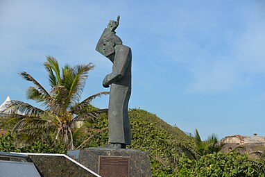 Statue at Plaza San Juan Bautista in Puerta de Tierra, near the Capitol of Puerto Rico