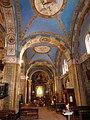 Navata destra della basilica di San Nazario, Quagnento, Piemonte, Italia