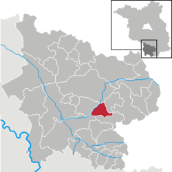 吕克斯多夫在易北-埃尔斯特县的位置