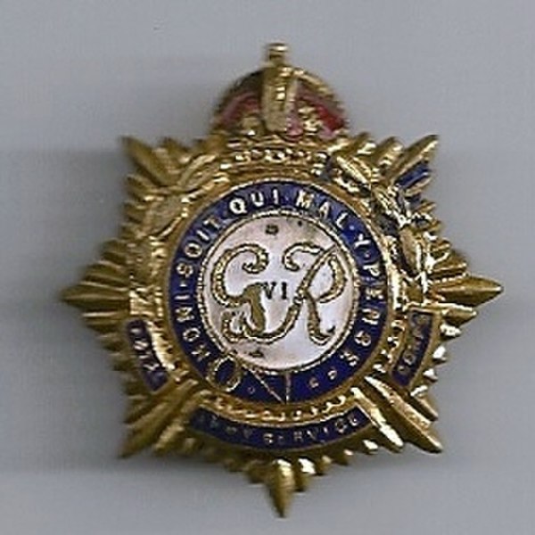 George VI Royal Army Service Corps badge. Motto: Honi soit qui mal y pense