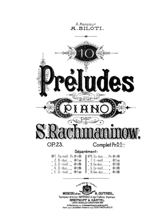 <span class="mw-page-title-main">Preludes, Op. 23 (Rachmaninoff)</span>