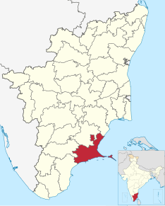 Kart over Ramanathapuram