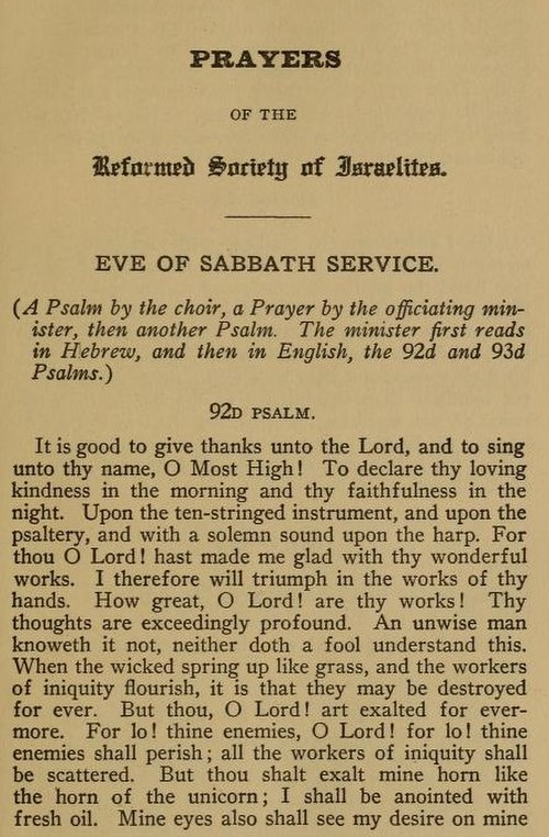 A passage from the Reformed Society's prayerbook, which was mostly in English and theologically more radical than Hamburg's.