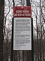 English: Nature reserve "Lasek Miejski nad Puńcówką" in Cieszyn - infoboard Polski: Rezerwat przyrody Lasek Miejski nad Puńcówką w Cieszynie - tablica informacyjna