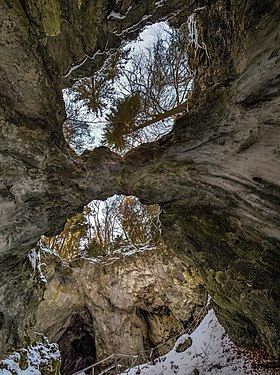 The cave Riesenburg in Frankonian Switzerland in Germany