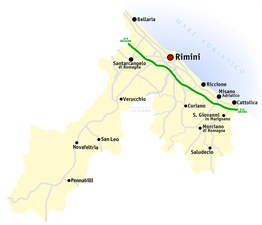 Kaart van Rimini (RN)