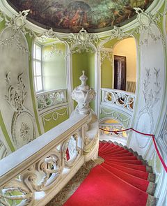 Rococo staircase (Gruber Mansion, Slovenia)
