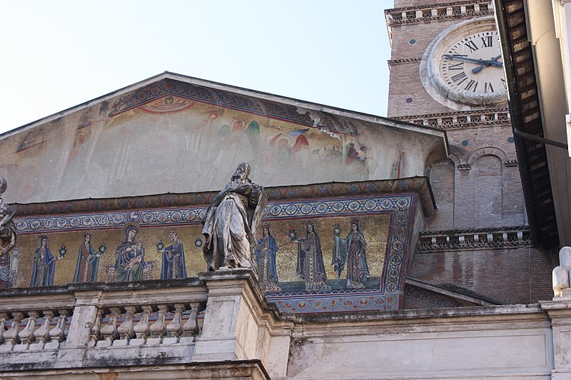 File:Rom, Santa Maria in Trastevere, Detailansicht.JPG