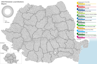Romanian Local Elections 2024 - Mayors.svg
