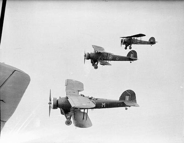 A formation of three Swordfish IIIs of No. 119 Squadron RAF over the North Sea, 1939–1945