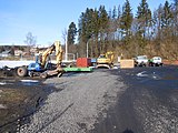 Rudník - výstavba kanalizace, stavební dvůr, parkoviště techniky
