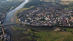 Bird's eye view of the town