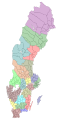 Svenska: Län och kommuner 2007 English: Counties and municipalities 2007. (svg)