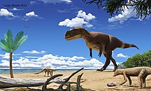 One of the earliest ceratosaurs, Saltriovenator, in its environment SaltriovantorRes 01.jpg