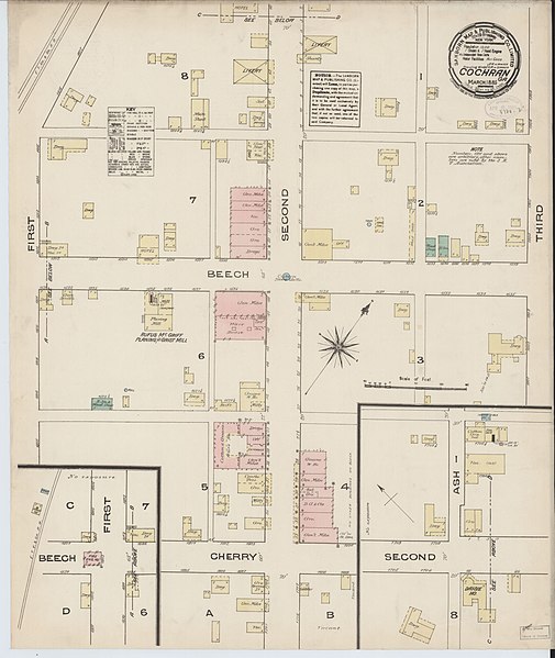 File:Sanborn Fire Insurance Map from Cochran, Bleckley County, Georgia. LOC sanborn01404 001.jpg