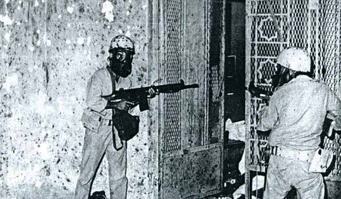 Saudi soldiers, Mecca, 1979.JPG